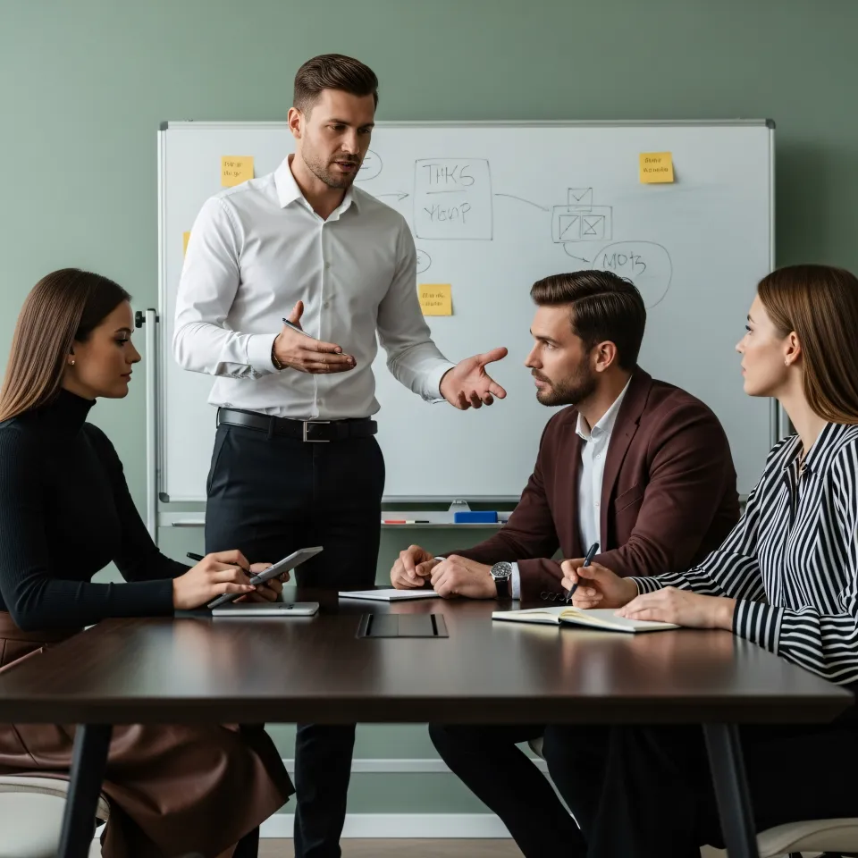 Consultores a analisar documentos