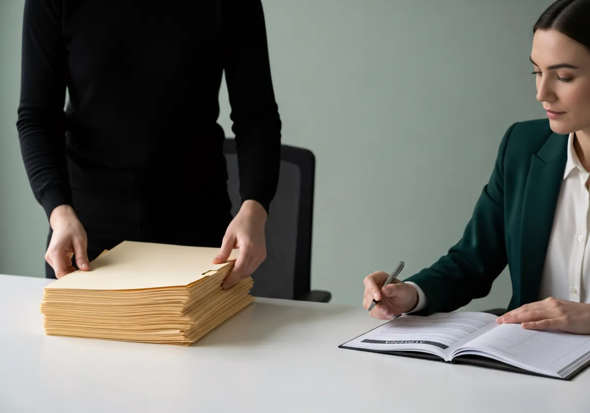 Consultor financeiro em reunião